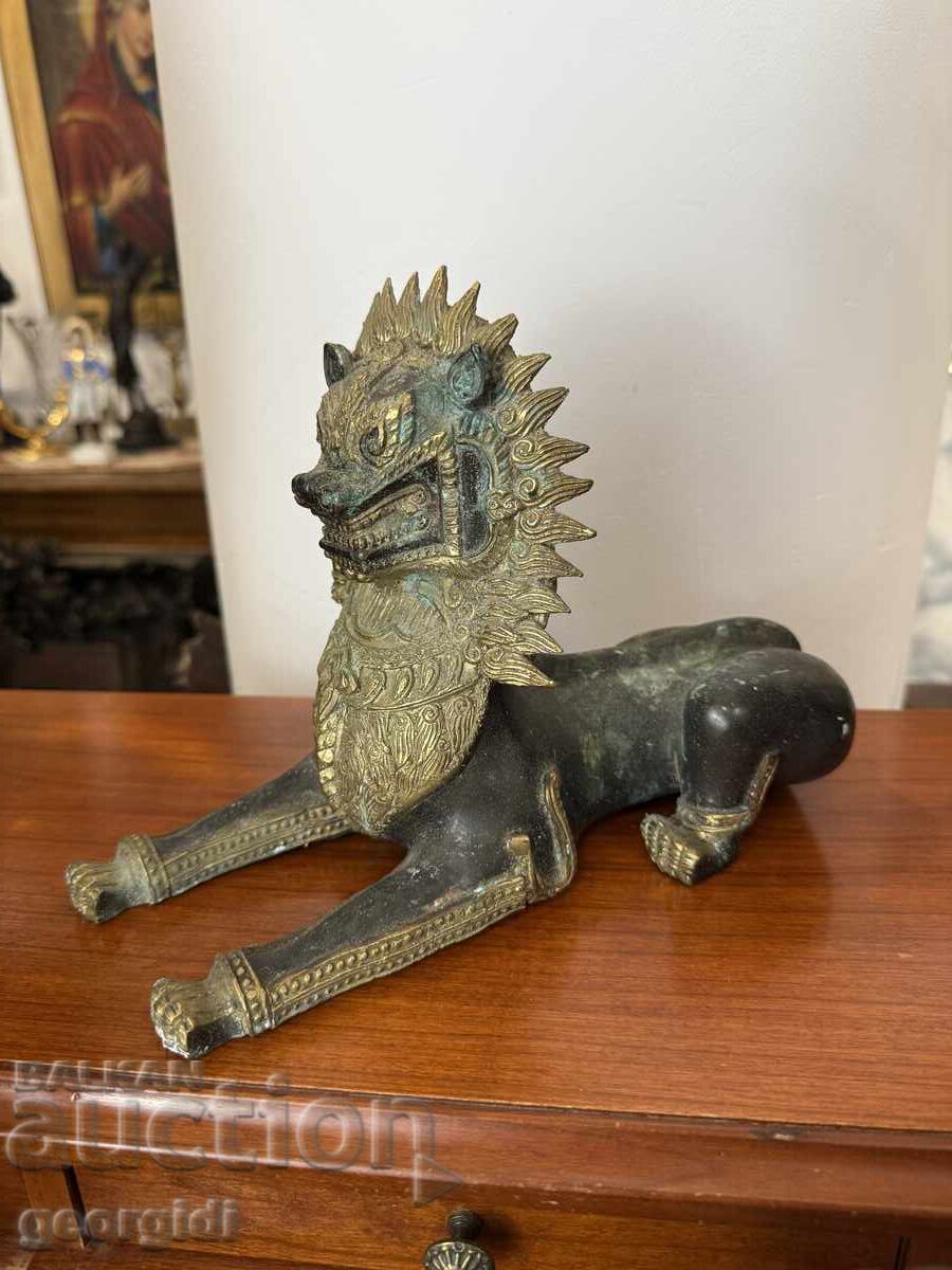 Χάλκινο άγαλμα αυτοκρατορικού λιονταριού Σίγκχα. Νο. 7385