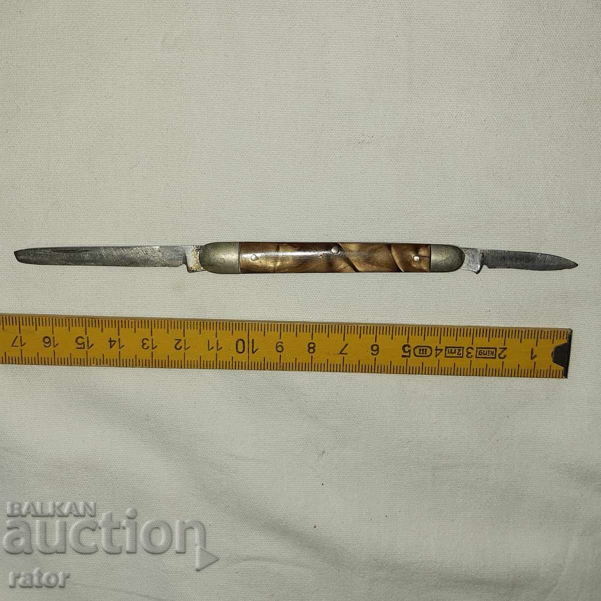 Old knife, handle - P. Denev Gabrovo