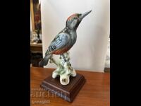 Figurină de porțelan "Pasăre. CIOCĂNITOARE" №7386