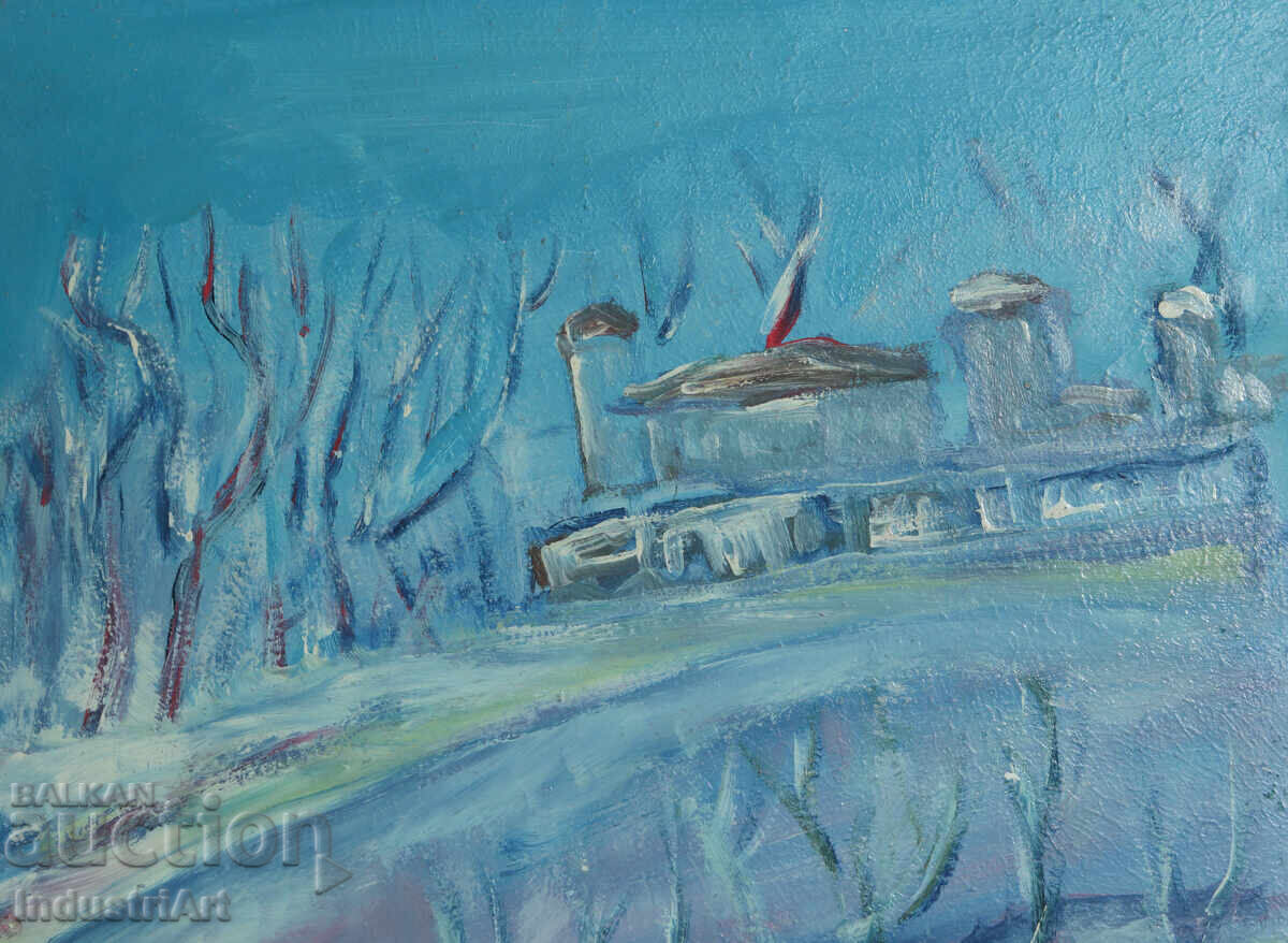 Доставка на Картина маслени бои зимен пейзаж Доставка на Картина маслени бои зимен пейзаж