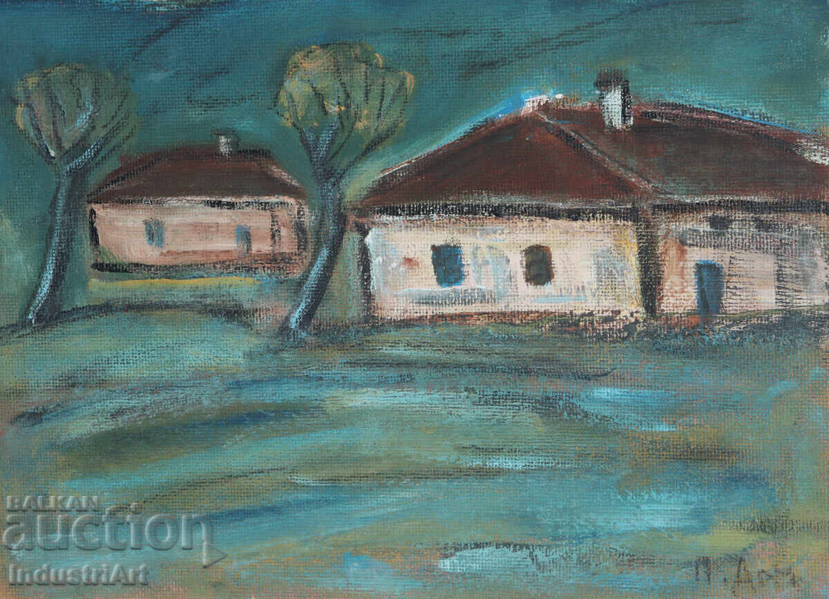 Έργο ζωγραφικής με λάδι, τοπίο - 5