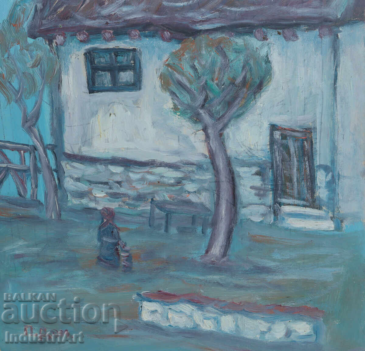Oil painting, genre scene, village landscape - 5