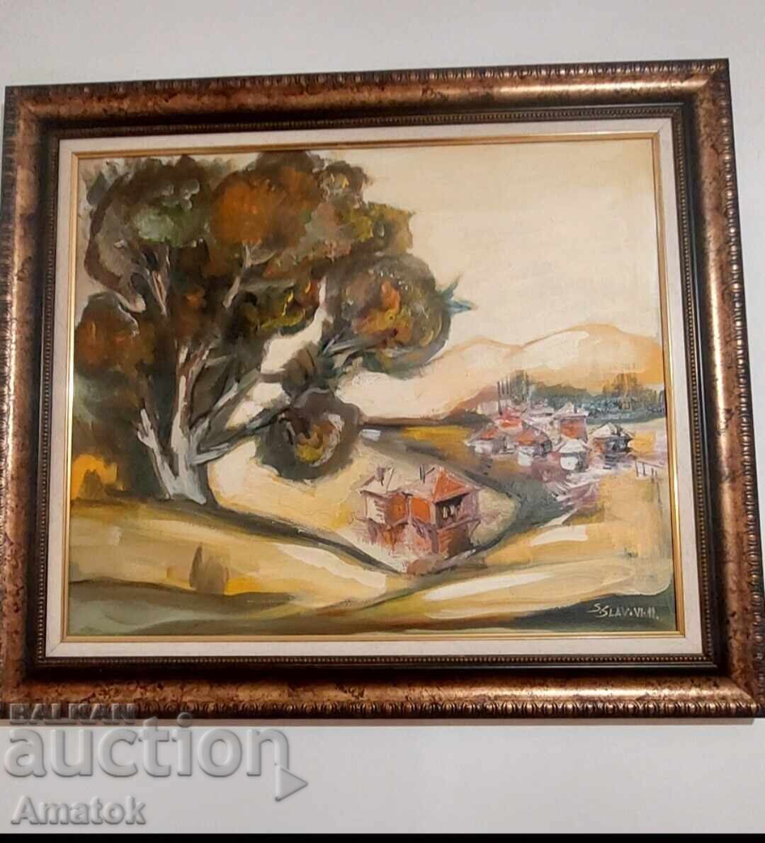 Collection of 9 paintings by S. Slav