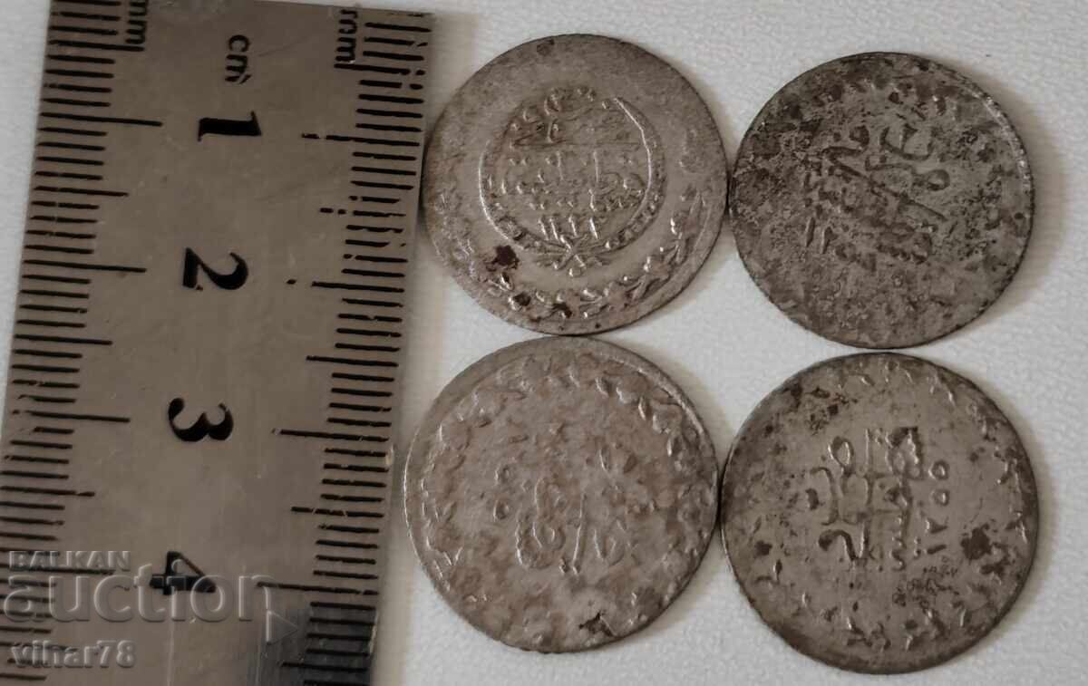 Licitație LOT DE 4 buc. - Monede turcești - Akçe Licitație LOT DE 4 buc. - Monede turcești - Akçe