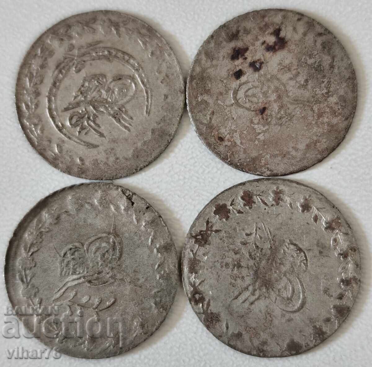 LOT DE 4 buc. - Monede turcești - Akçe LOT DE 4 buc. - Monede turcești - Akçe