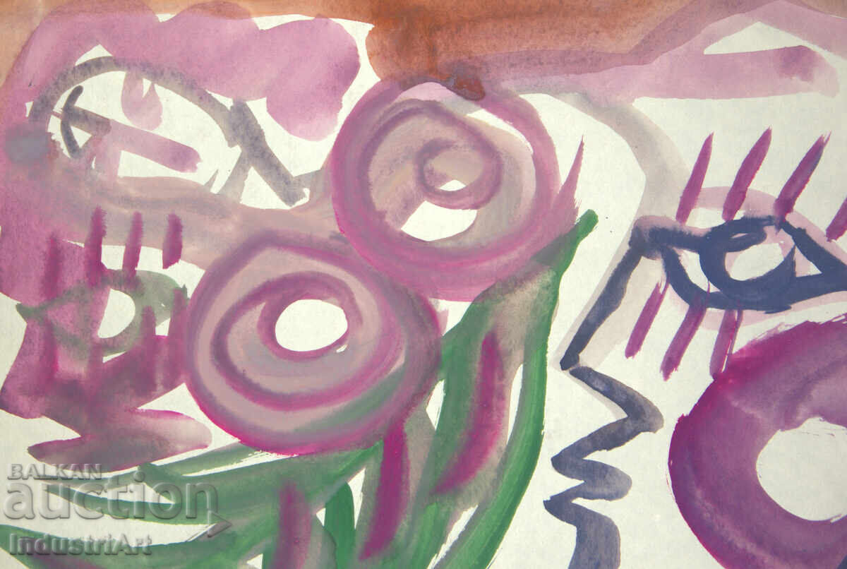 Modern art, watercolor abstract nude body with price 100.00 BGN | € 51.13