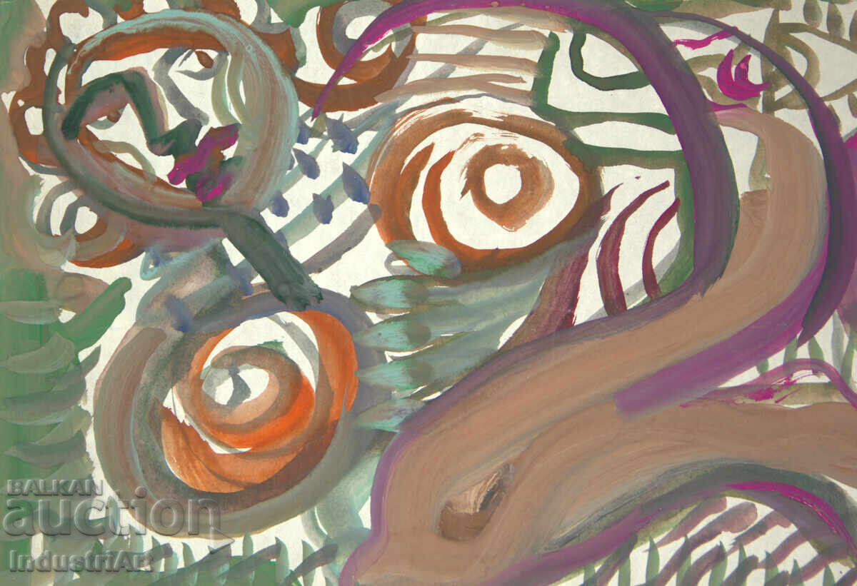 Modern art, watercolor abstract nude body with price 100.00 BGN | € 51.13