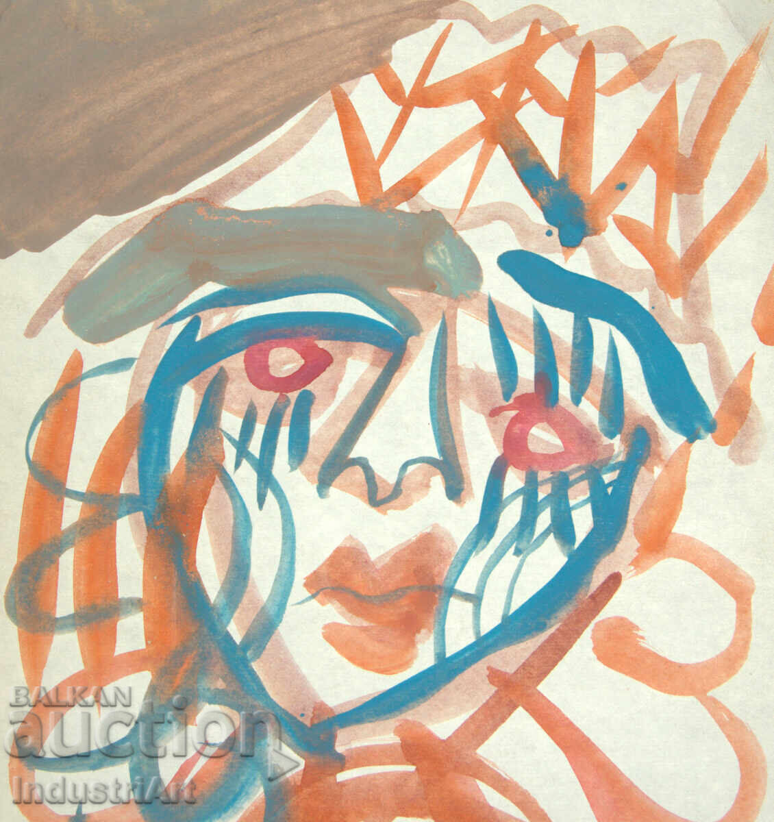 Модерно изкуство , акварел абстрактен портрет с цена 100.00 лв. | € 51.13