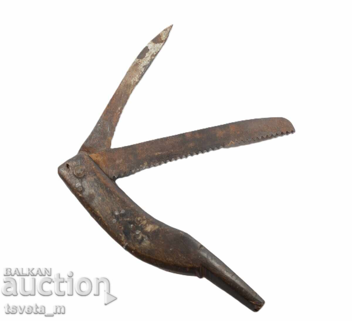 Μαχαίρι κηπουρικής με 2 εργαλεία χειροποίητο