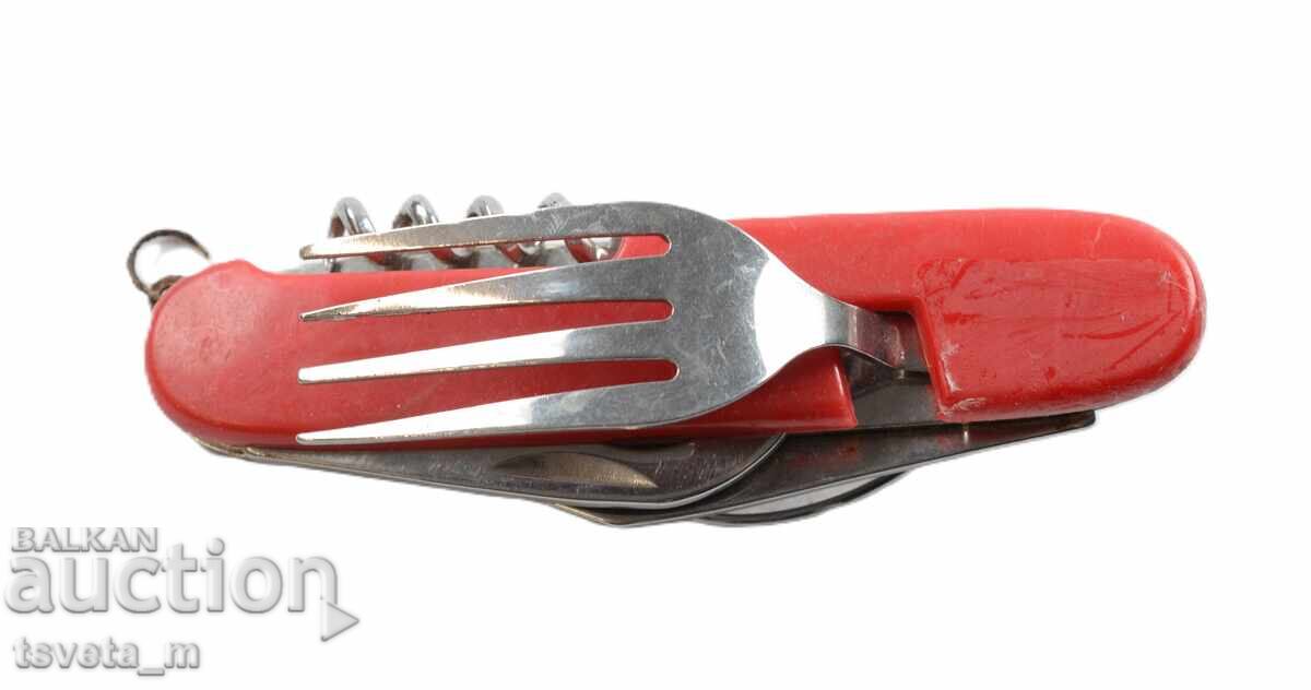 Τουριστικό μαχαίρι τσέπης με ΠΙΡΟΥΝΟ ΚΑΙ ΚΟΥΤΑΛΙ Τουριστικό μαχαίρι τσέπης με ΠΙΡΟΥΝΟ ΚΑΙ ΚΟΥΤΑΛΙ