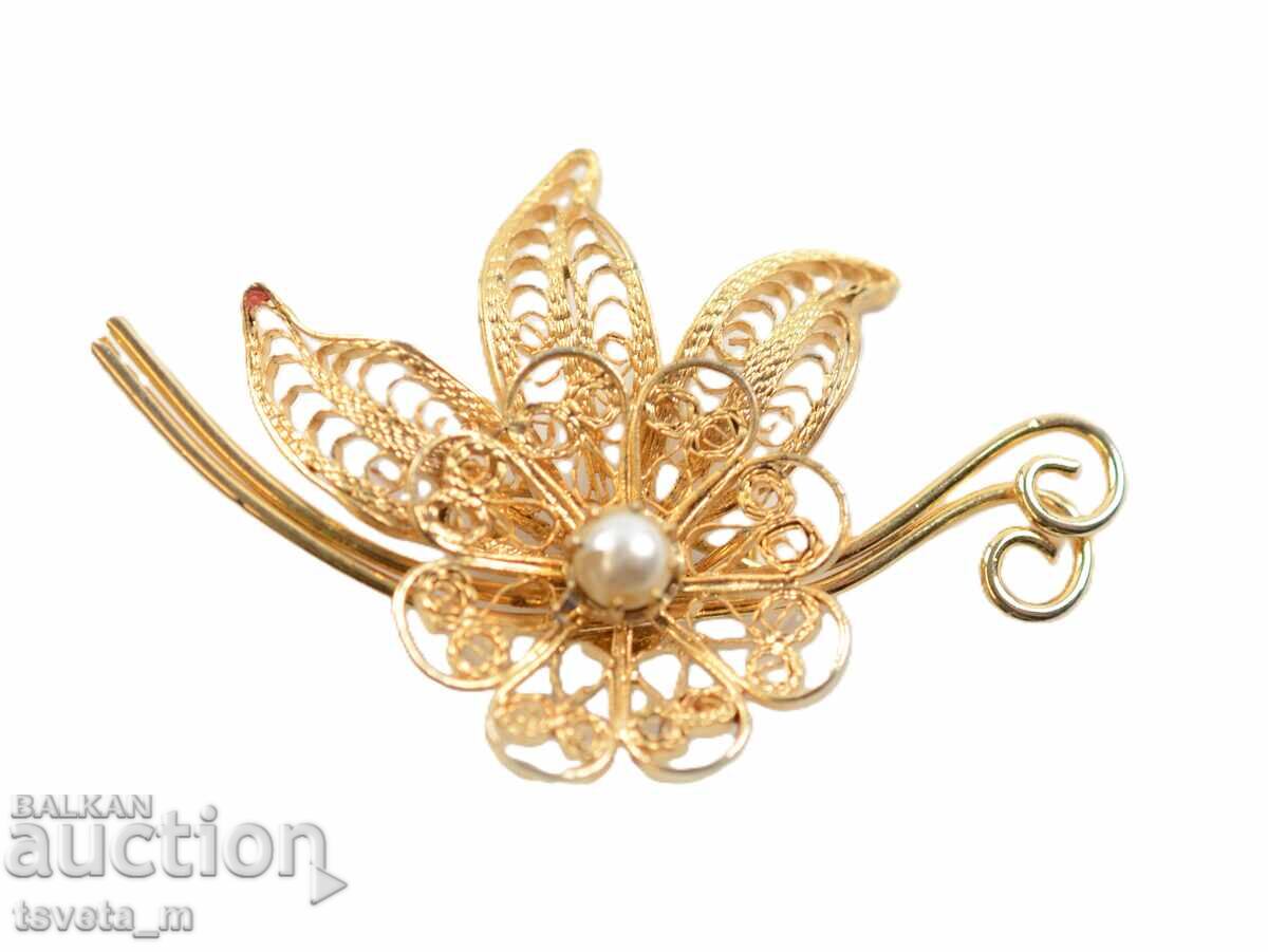 Аукцион Брошка игла цвете филигран