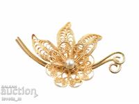 Αγκράφα καρφίτσα λουλούδι φιλιγκράν