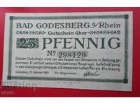 Bancnota-Germania-S.Rhine-Westfalia-Bad Godesberg-25 pf. 1920