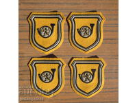 Bŭlgarska nashivka emblema znak Bŭlgarski poshti ot komunizma