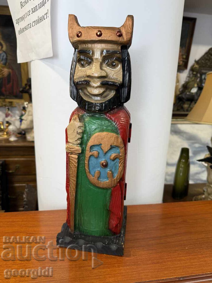 Ξύλινο κουτί κρασιού "ΒΙΚΙΝΓΚ". №7398 με τιμή 60.00 BGN | € 30.68