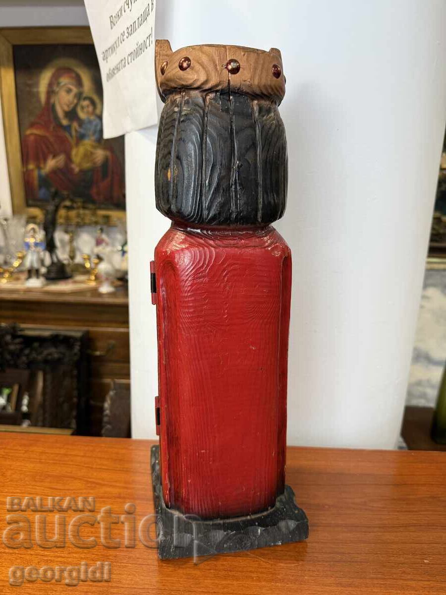 Ξύλινο κουτί κρασιού "ΒΙΚΙΝΓΚ". №7398 - 6