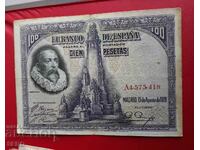 Bancnota-Spania-100 pesetas 1928