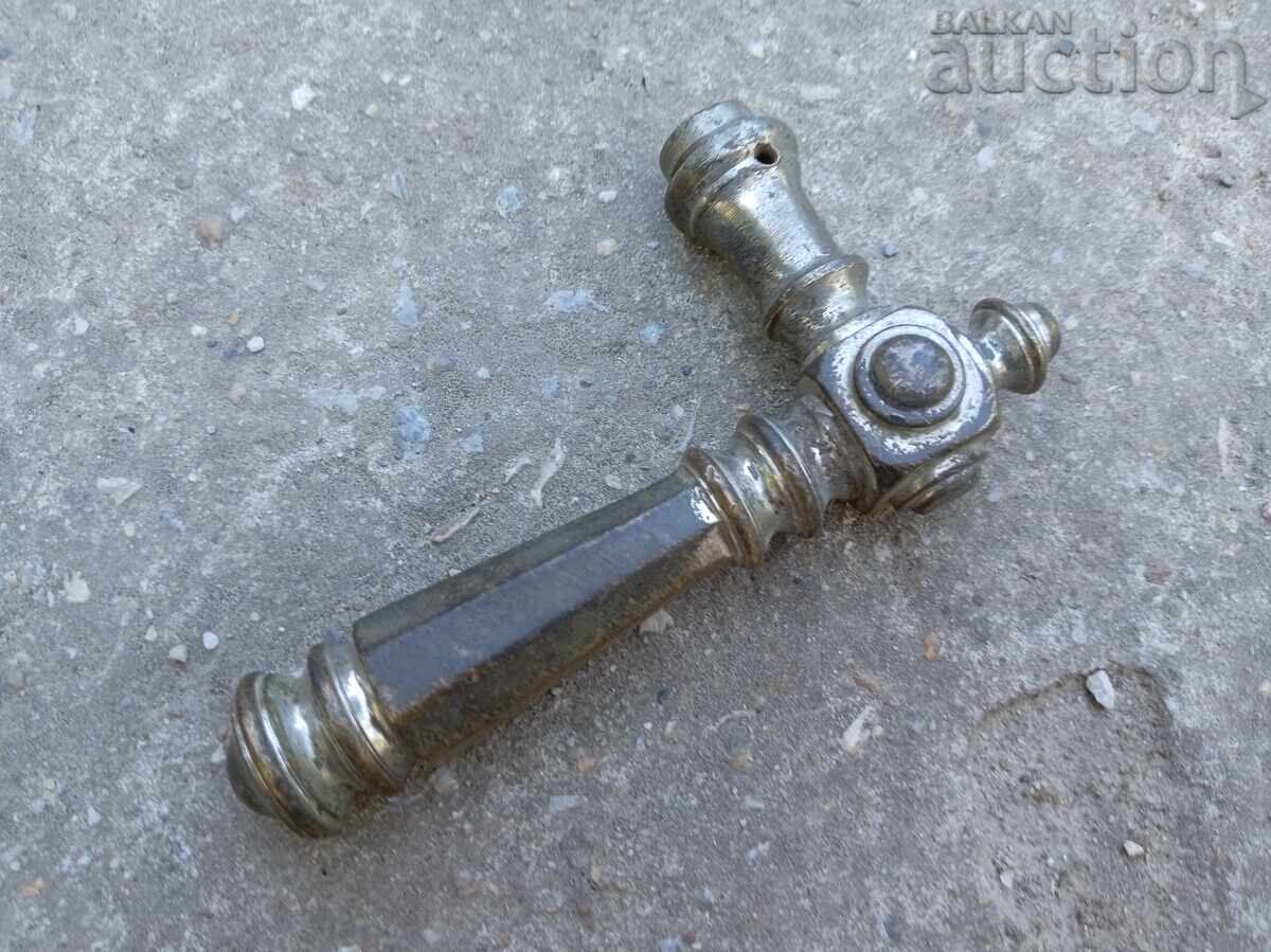 Δημοπρασία Χάλκινη λαβή για παλιά κλειδαριά, χερούλι πόρτας, μάνταλο