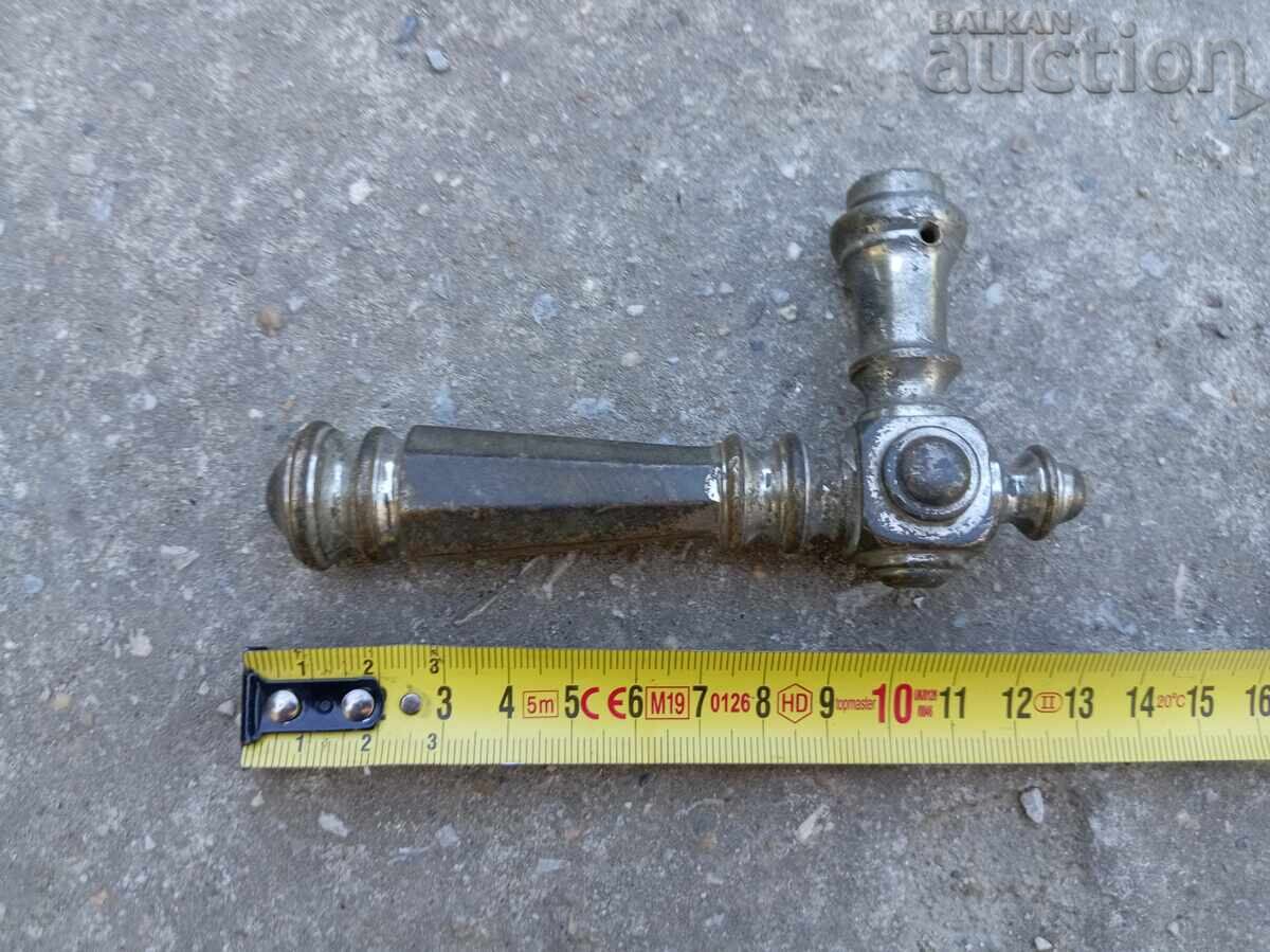 Παράδοση Χάλκινη λαβή για παλιά κλειδαριά, χερούλι πόρτας, μάνταλο