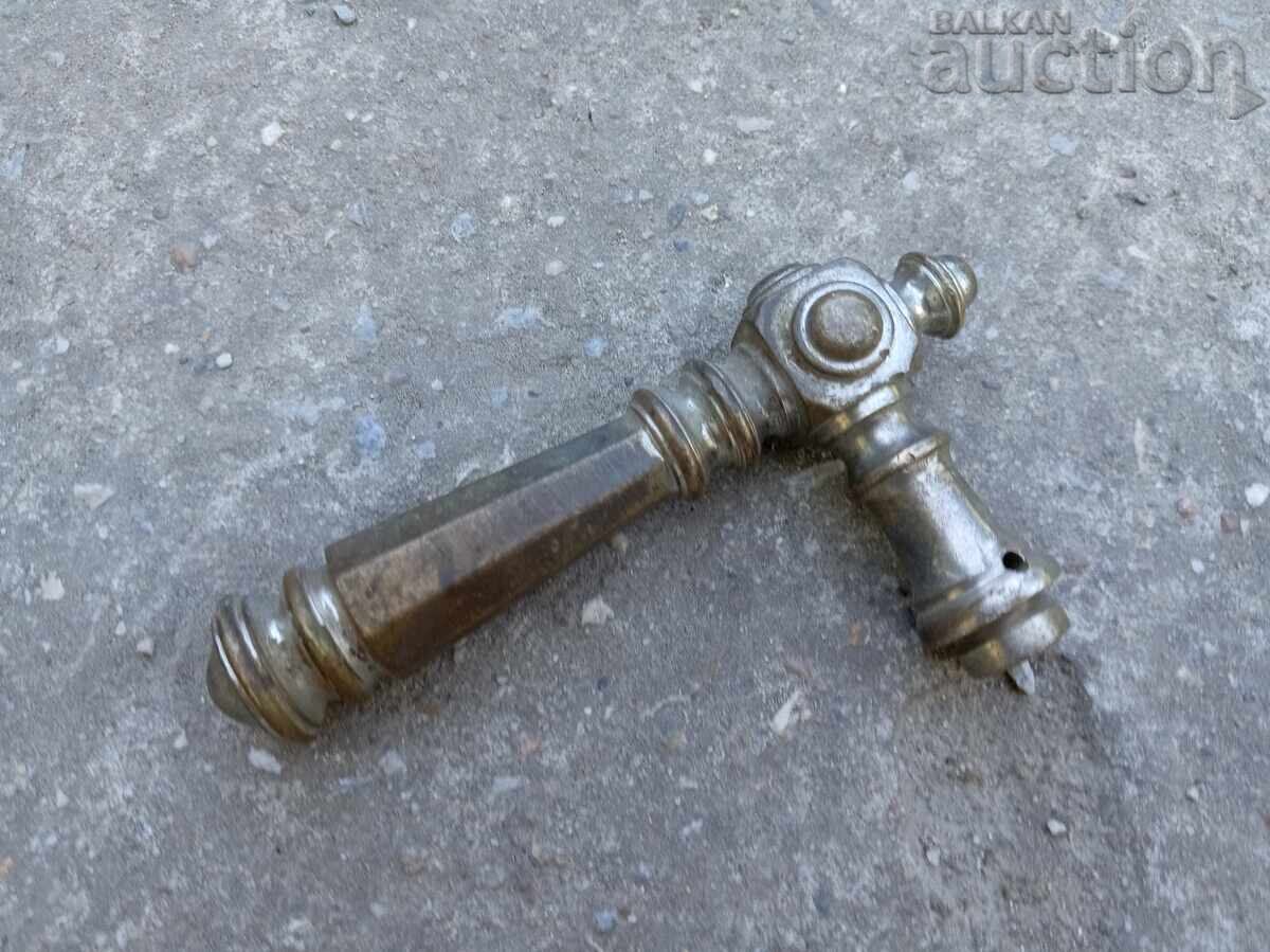 Χάλκινη λαβή για παλιά κλειδαριά, χερούλι πόρτας, μάνταλο