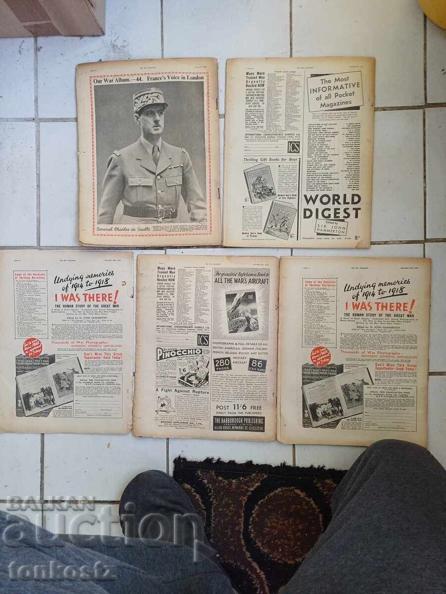 Auction  5 pcs War Illustrated 1940
