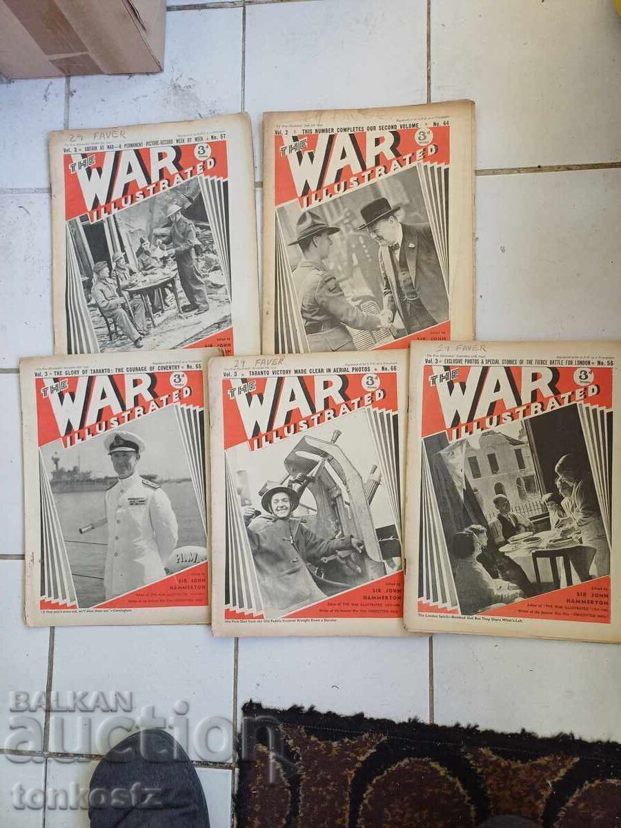 5 pcs War Illustrated 1940