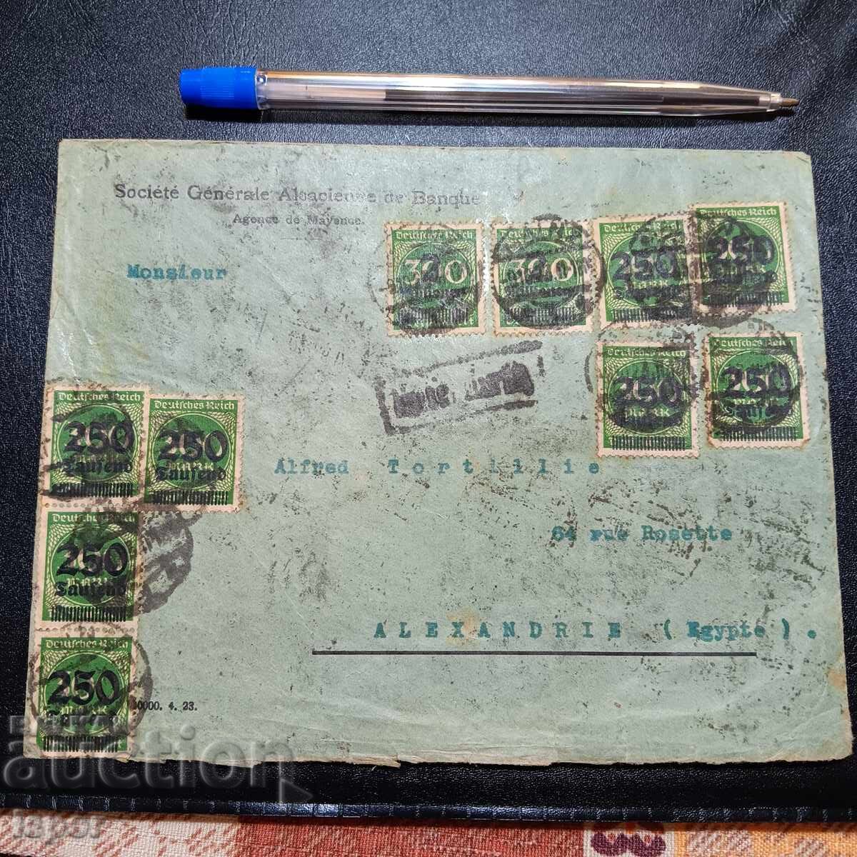 Ταχυδρομικός φάκελος που ταξίδεψε από το Ράιχ στην Αίγυπτο Ταχυδρομικός φάκελος που ταξίδεψε από το Ράιχ στην Αίγυπτο