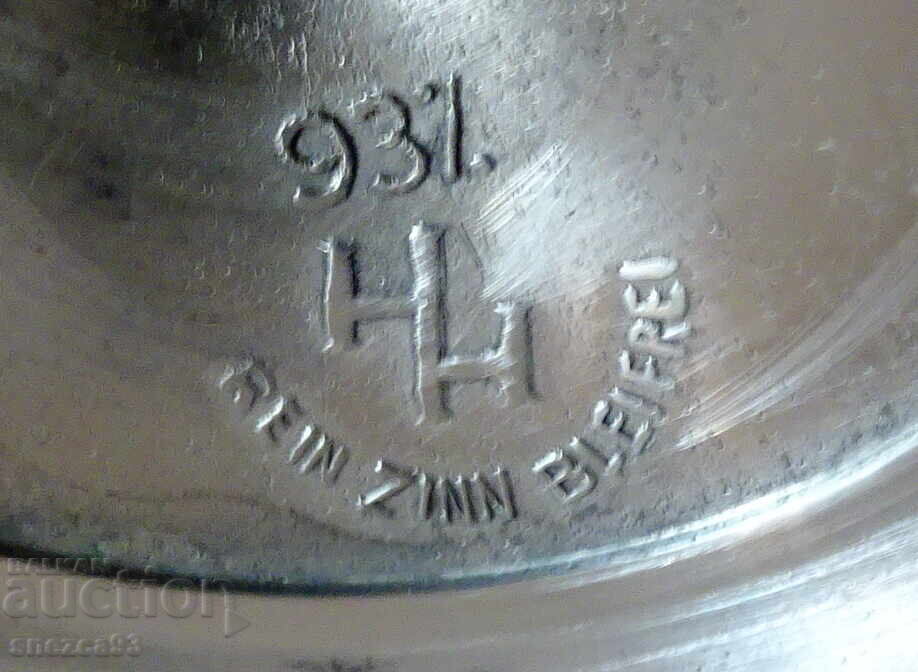 Чаша от калай за вино,изба,сватба,кръчма. - 7 Чаша от калай за вино,изба,сватба,кръчма. - 7