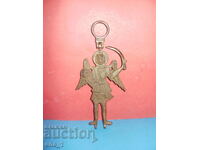 Veche figură de bronz a Sfântului Ioan Botezătorul din secolul al XVIII-lea - al XIX-lea