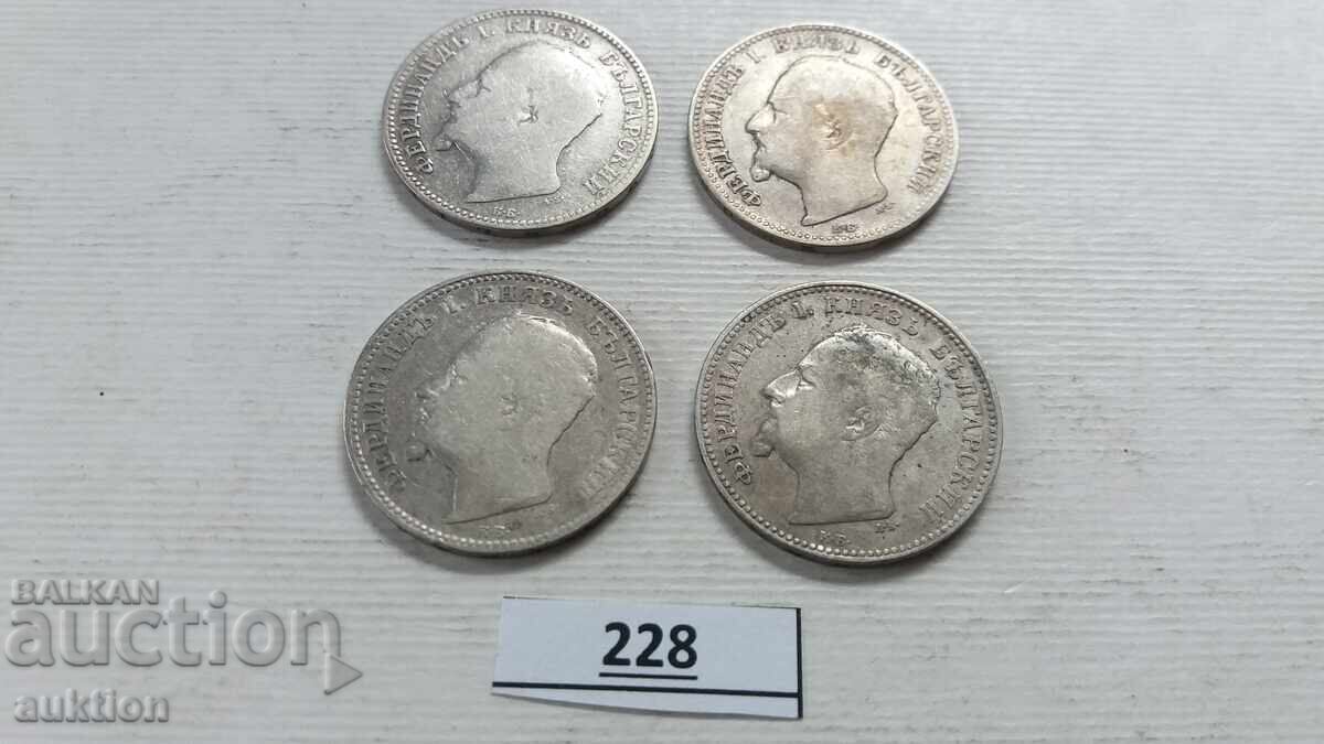 1 LEV 1891 AN - 4 BUCĂȚI - ARGINT - 7