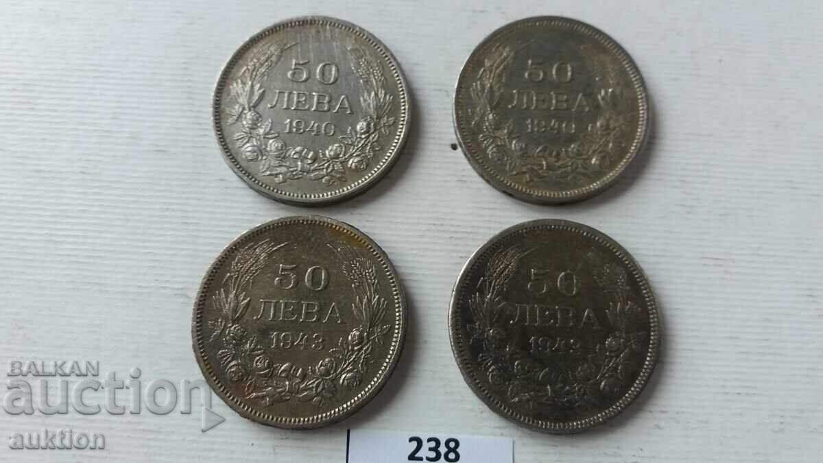 50 LEVA 1940 ȘI 1943 ANUL 4 BUCĂȚI