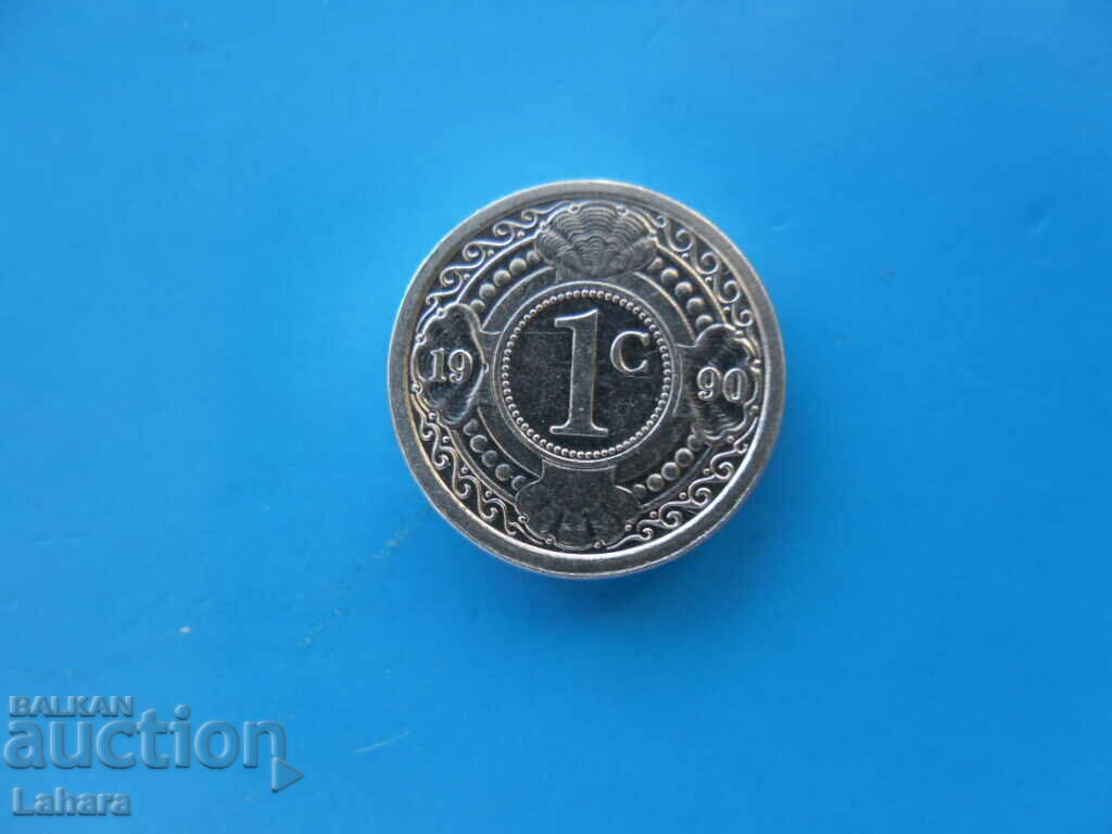1 λεπτό 1990 g. Ολλανδικές Αντίλλες, Ολλανδία 1 λεπτό 1990 g. Ολλανδικές Αντίλλες, Ολλανδία