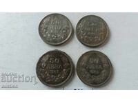 50 LEVA 1940 and 1943, 4 pieces