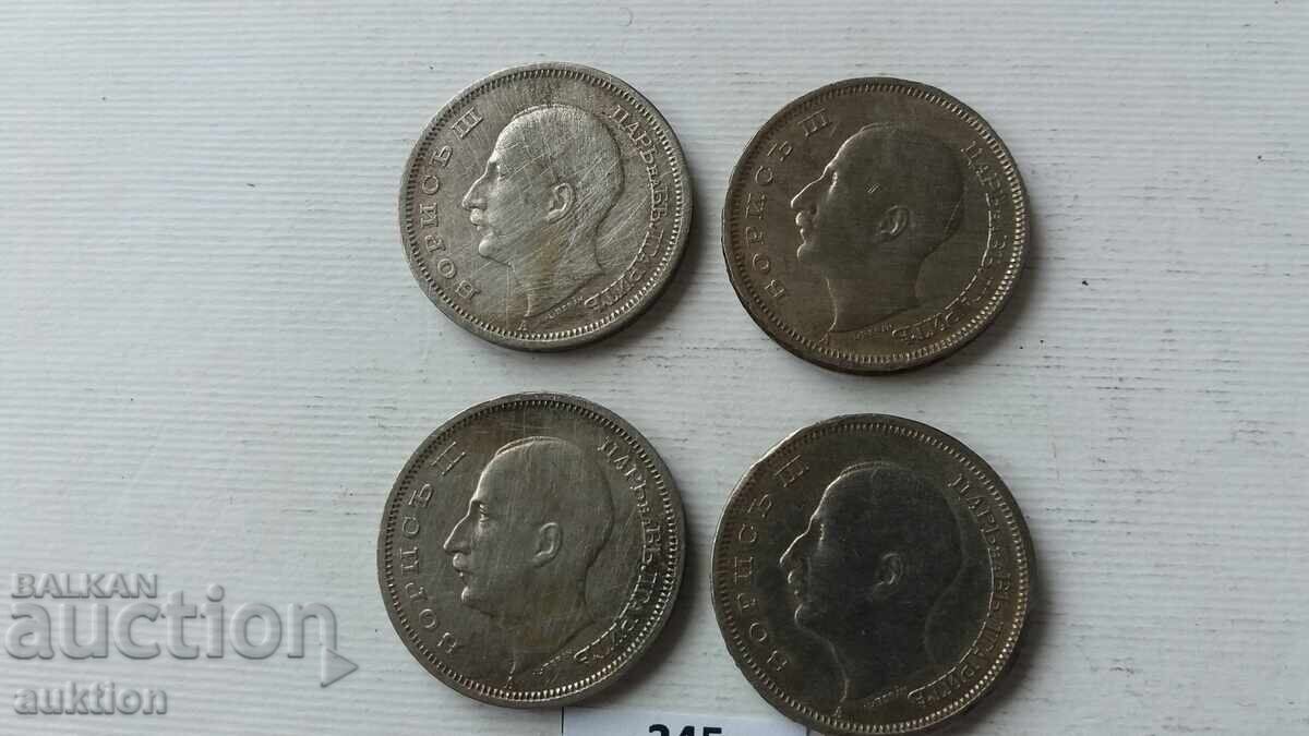 Auction  50 LEVA 1940 and 1943, 4 pieces