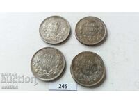 50 LEVA 1940 and 1943, 4 pieces