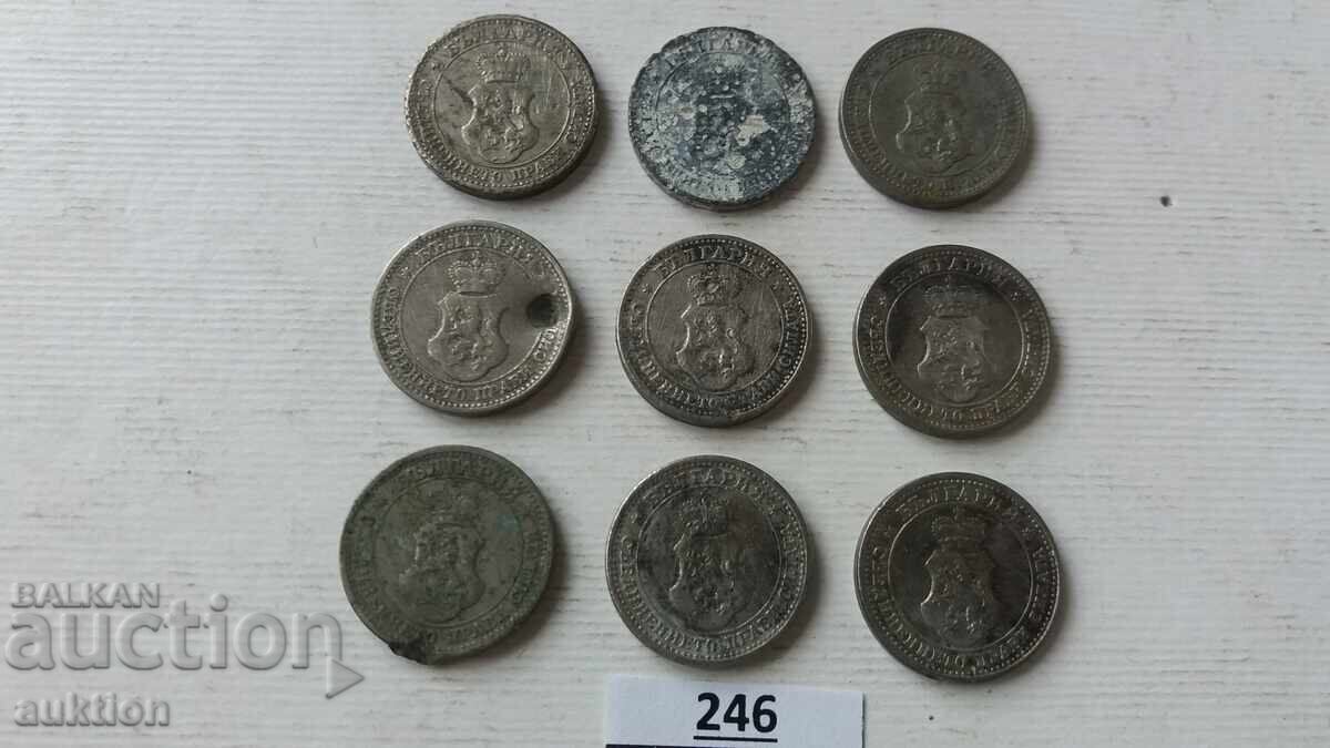 5 Stotinki 1906, 1917, 1912 and 1913 - 9 Pieces - 6