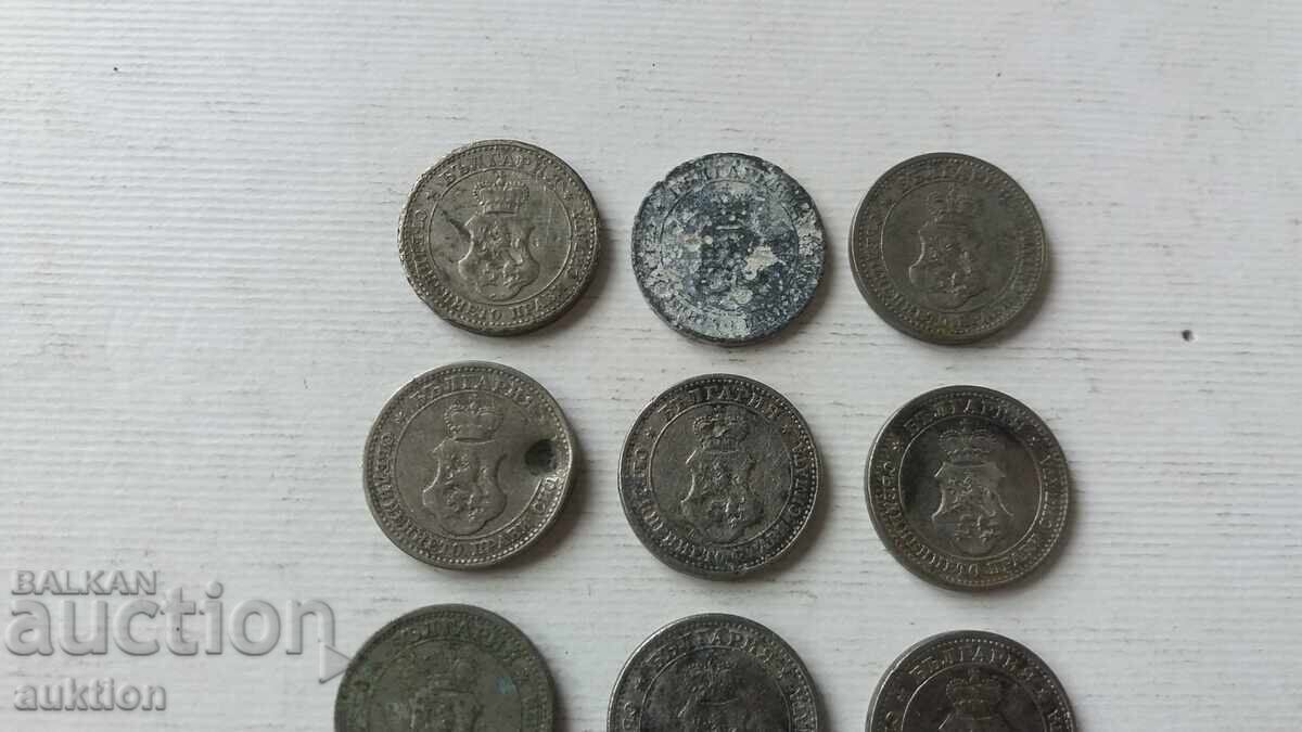 5 Stotinki 1906, 1917, 1912 and 1913 - 9 Pieces - 7
