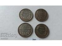 50 LEVA 1940 and 1943, 4 pieces