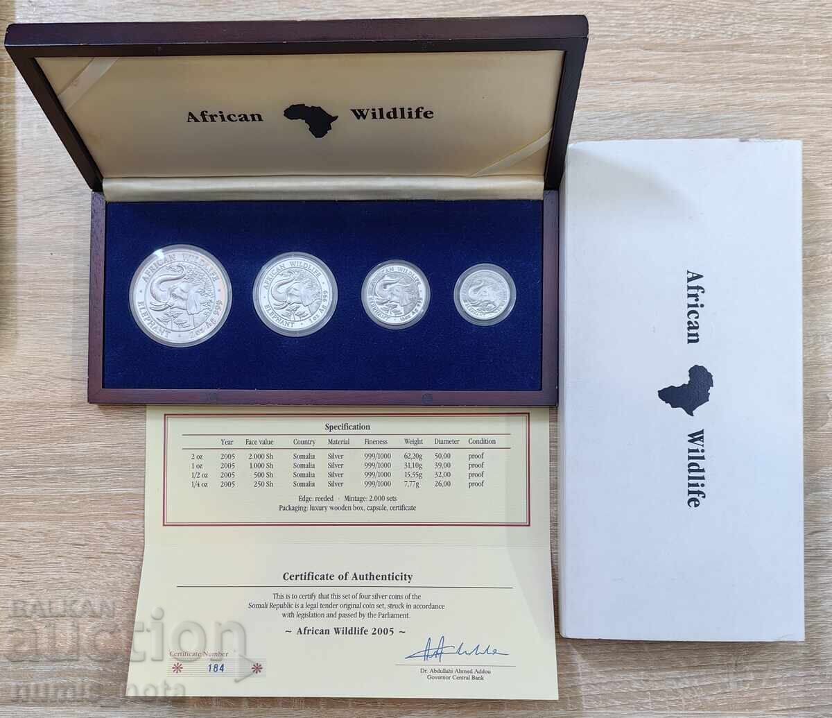 Auction African Elephant 2005. Extremely Rare Set Auction African Elephant 2005. Extremely Rare Set
