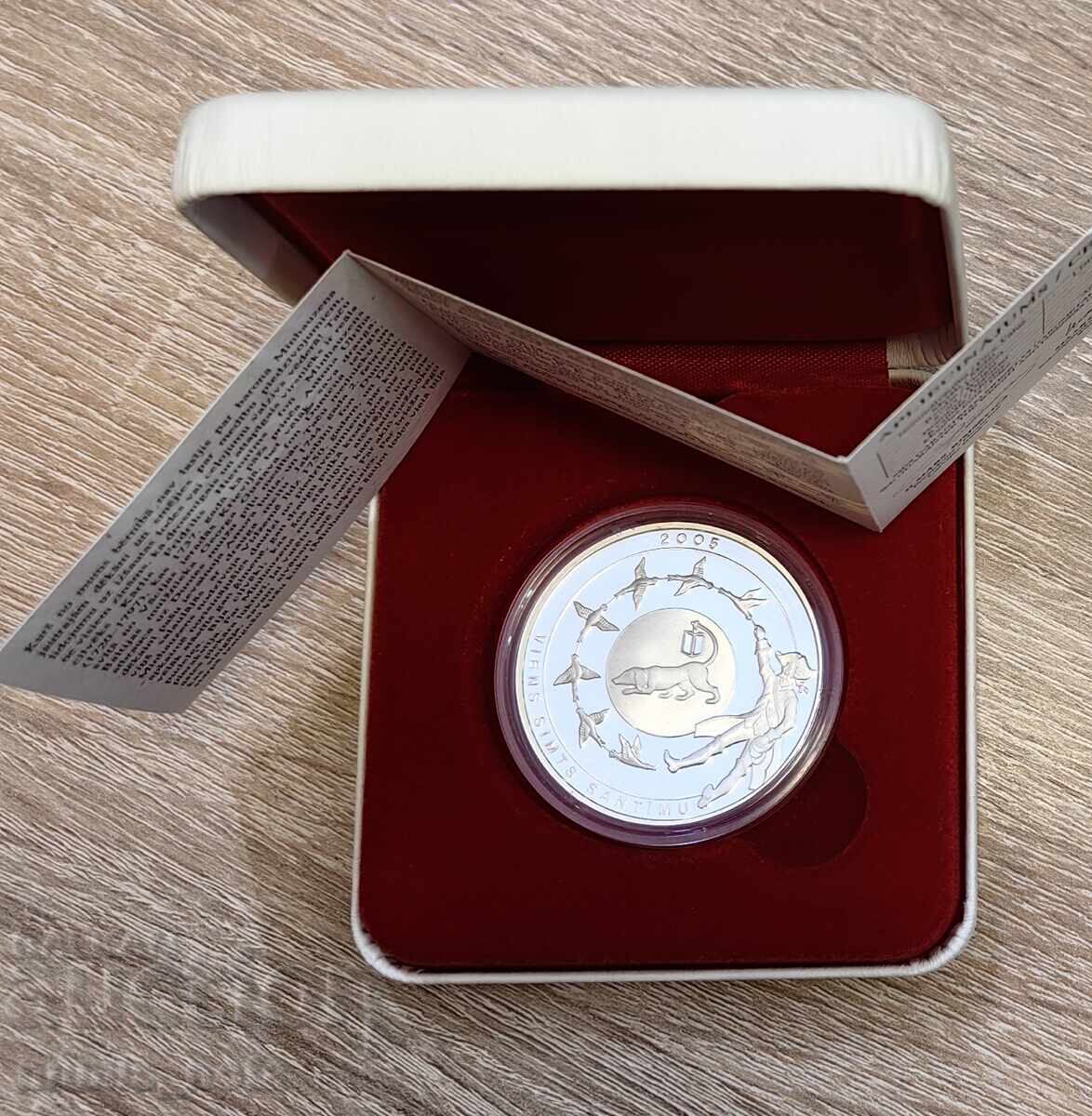 100 santimi 2005 Letonia - Baronul Münchhausen cu preț 280.00 BGN | € 143.16 100 santimi 2005 Letonia - Baronul Münchhausen cu preț 280.00 BGN | € 143.16