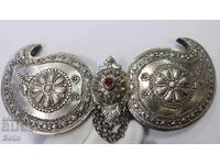 Beautiful silver wrought Revival-era buckle, buckles 19th century