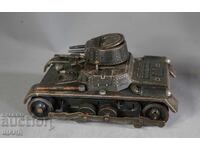 Old German metal mechanical toy tank model