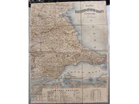 SLIVEN BURGAS EDİRNE CONSTANTINOPOL HARTĂ GEOGRAFICĂ VILAET