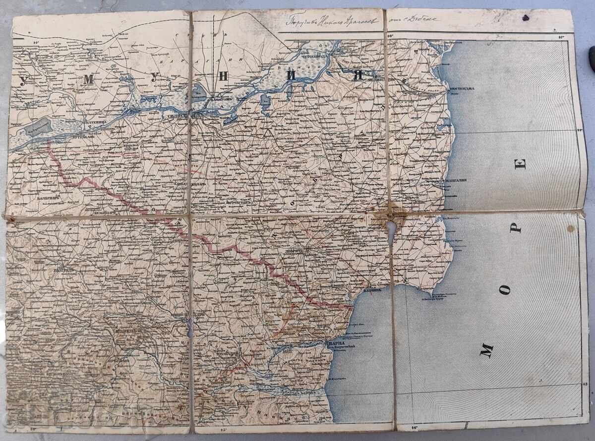 ВАРНА ШУМЕН РАЗГРАД СТАРА КАРТА ЦАРСТВО БЪЛГАРИЯ