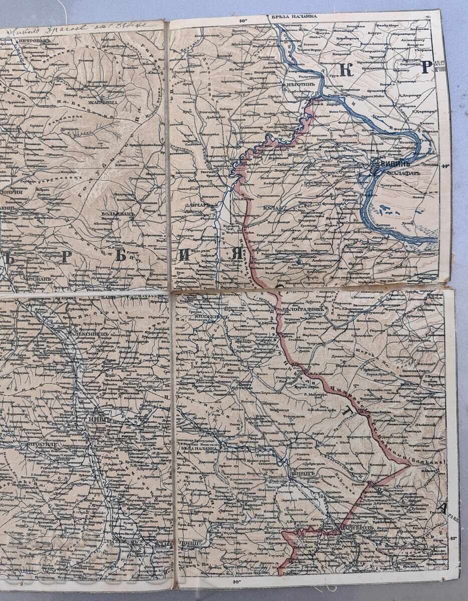 Licitație HARTĂ VECHE DE Vidin REGATUL SERBIEI REGATUL BULGARIEI Licitație HARTĂ VECHE DE Vidin REGATUL SERBIEI REGATUL BULGARIEI