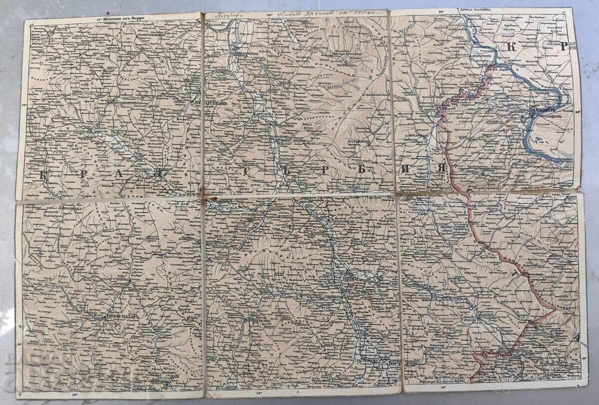 Livrarea HARTĂ VECHE DE Vidin REGATUL SERBIEI REGATUL BULGARIEI Livrarea HARTĂ VECHE DE Vidin REGATUL SERBIEI REGATUL BULGARIEI