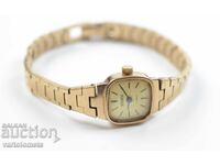 Women's watch SEKONDA USSR with gold plating AU 5 Mk - not working