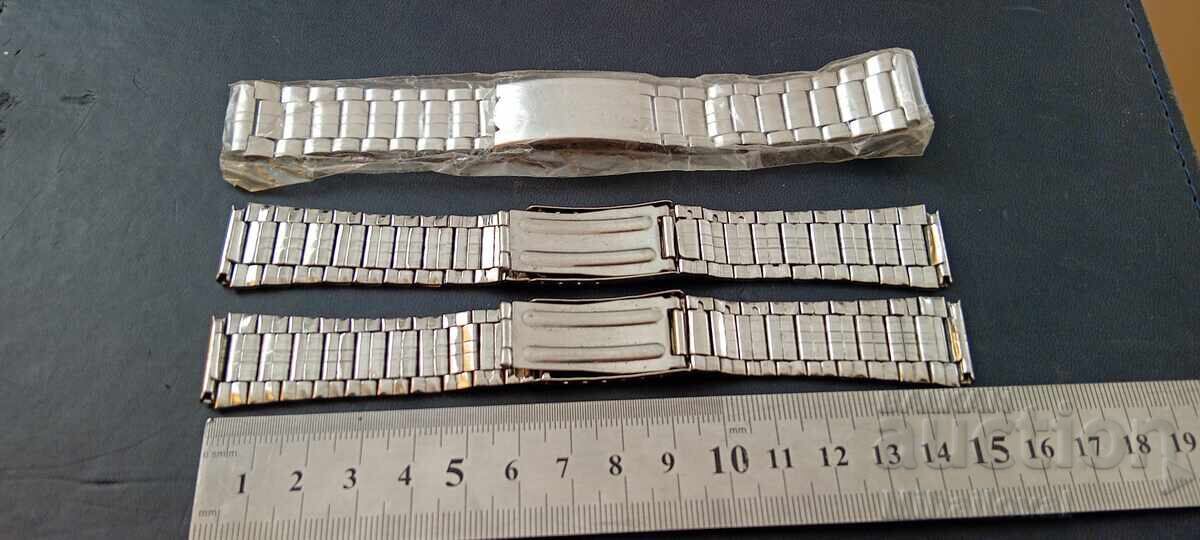 Λοτ 3 τμχ. λουράκια ρολογιού 18 χιλ. καινούργια με τιμή 11.00 BGN | € 5.62 Λοτ 3 τμχ. λουράκια ρολογιού 18 χιλ. καινούργια με τιμή 11.00 BGN | € 5.62