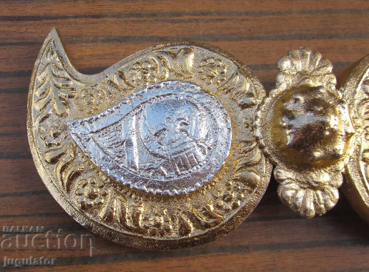 Auction  Bulgarian folk pafta (ornate belt buckle) paftas (belt buckles) from a folk ensemble