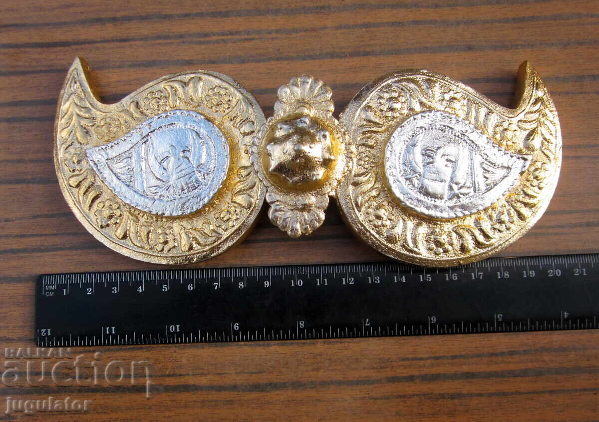 Bulgarian folk pafta (ornate belt buckle) paftas (belt buckles) from a folk ensemble - 5